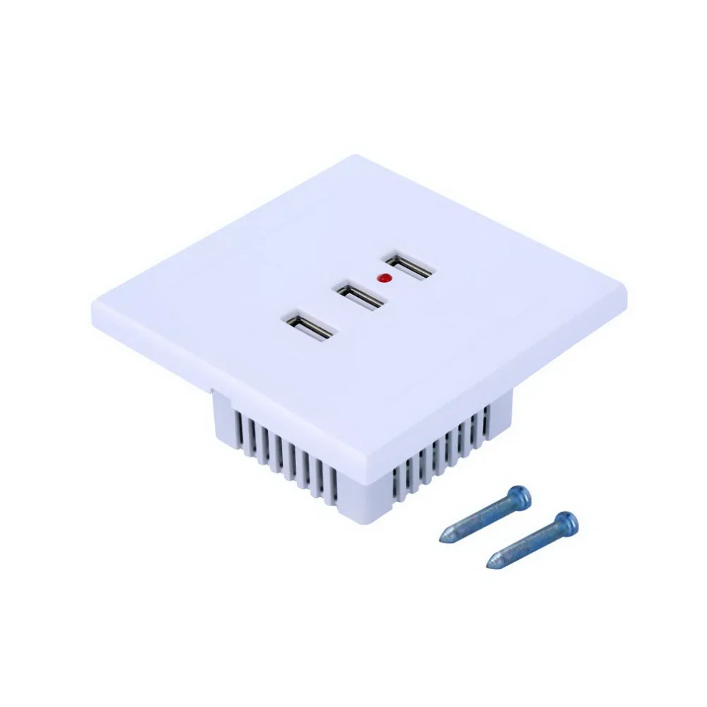 Главная полезная 3 Порты и разъёмы USB Смарт Мощность Зарядное устройство гнездо 220V 5V для сотового телефона PC
