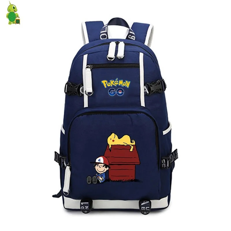 Mochila Pokemon Go Рюкзак Школьные сумки для подростков девочек мальчиков большие дорожные сумки на плечо женский мужской рюкзак для ноутбука рюкзак - Цвет: 19