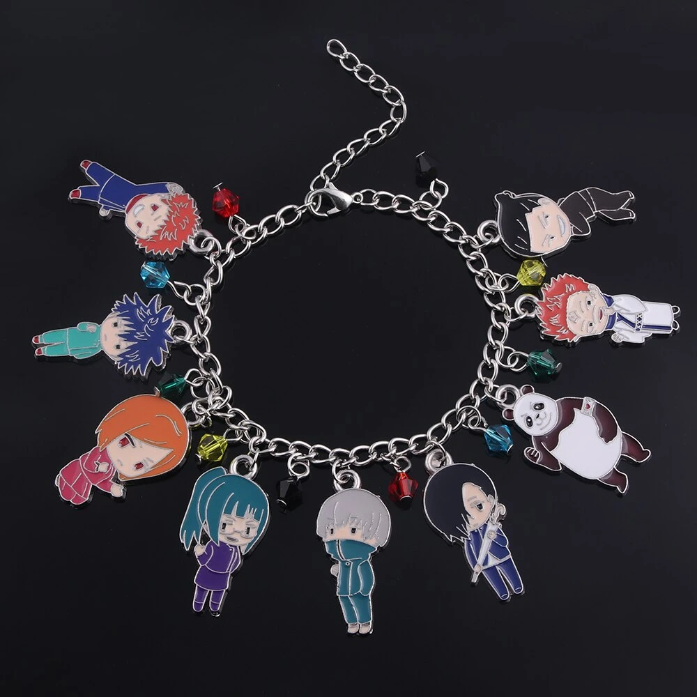 Pulsera con abalorio de Anime pulseras figuras de dibujos animados para mujeres y niñas, cadena de cristal para mano, Trinkter creativo|Brazaletes de cadena y enlaces| -