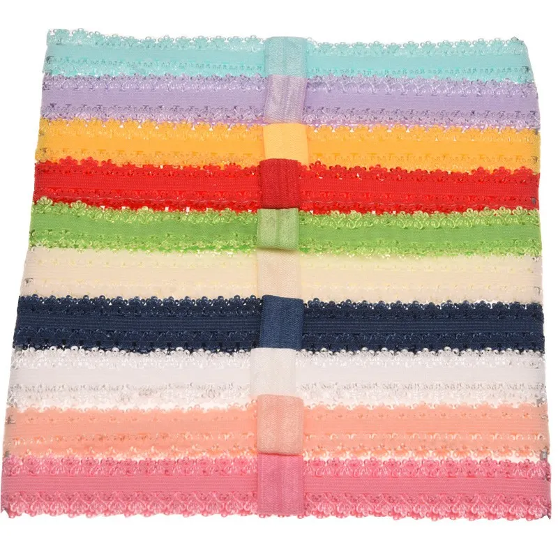 Lace headbands Hair elastic Band headband hair accessories headband hair band Hair Ribbon Fashion Head wrap nylon hair tie pearl hair accessories 20pcs