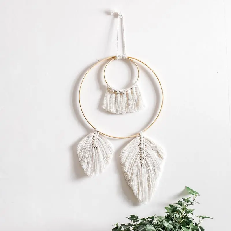 

Leaf Macrame Woven Wall Hanging Tapestry Handmade Boho Chic Bohemian Home Decor X4YD