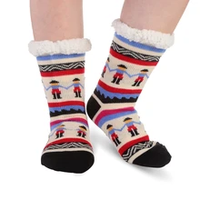 Новинка; зимние носки-тапочки; домашние носки; носки-тапочки в европейском и американском стиле с героями мультфильмов для взрослых; бархатные толстые нескользящие носки для женщин