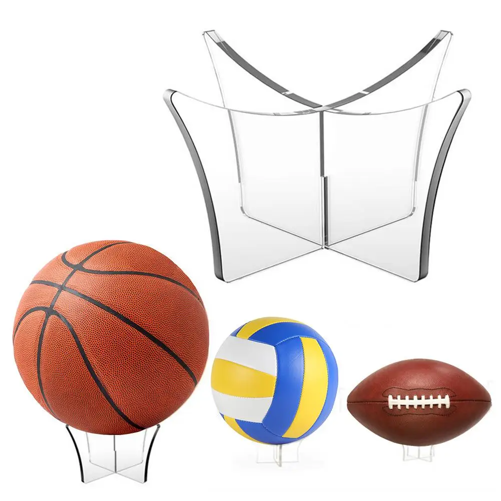 

Acrylic Multi-function Display Bowling Rugby Bracket Basketball Ball Stand Display Holder Ball Rack Support Base Ball Bracket