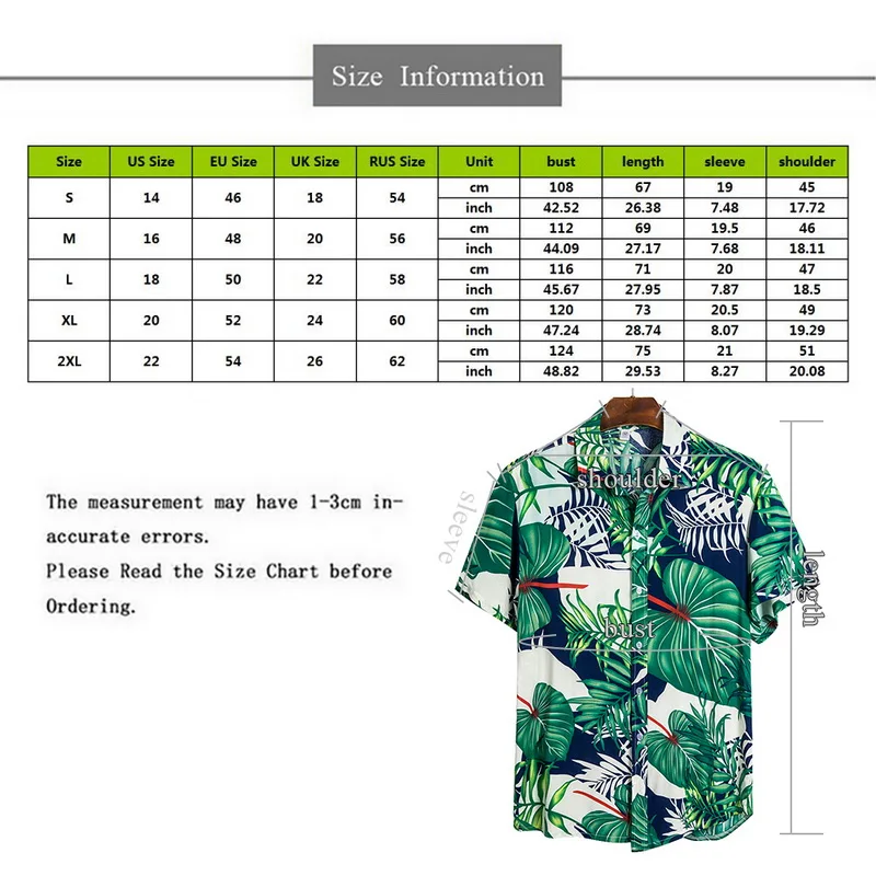 Adisputent Men's Summer Hawaiian Shirts - Funny Print, Short Sleeve, Casual Button-Down, Turn Down Collar image 2
