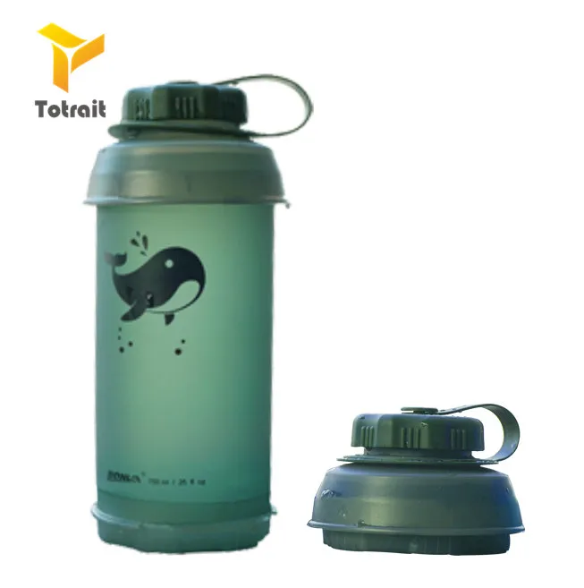 

750ML Portable Outdoor Collapsible Sport TPU Soft Water Bottle Folding Kettle Water Bottle Camping Travel Running Water Bottle