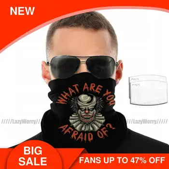 

Pennywise Mouth Face Mask What Are You Afraid Of Facial Mask for Adult with 2 Filters Polyester Cool Mask