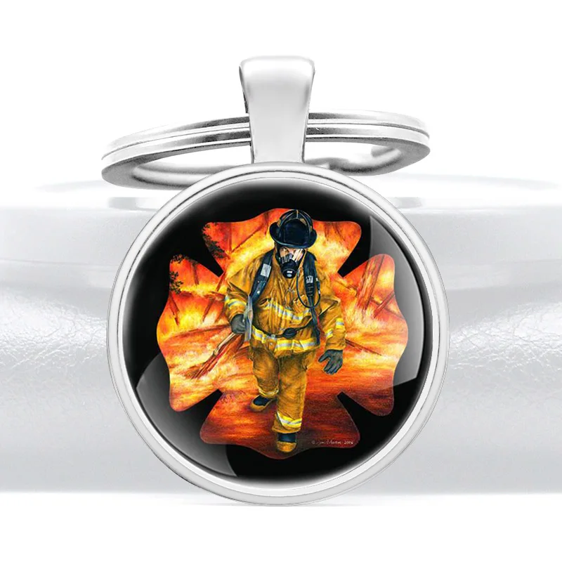 Classic Fashion Forest Fire Rescue Key Chains Unique Firemen Rings Jewelry Gifts | Украшения и аксессуары