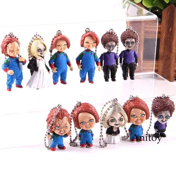 

Hot Toy Movie Figure Child's Play Bride of Chucky Mini Pendants Keychains Tiffany Chucky Action Figure PVC Toy Doll Toys Set
