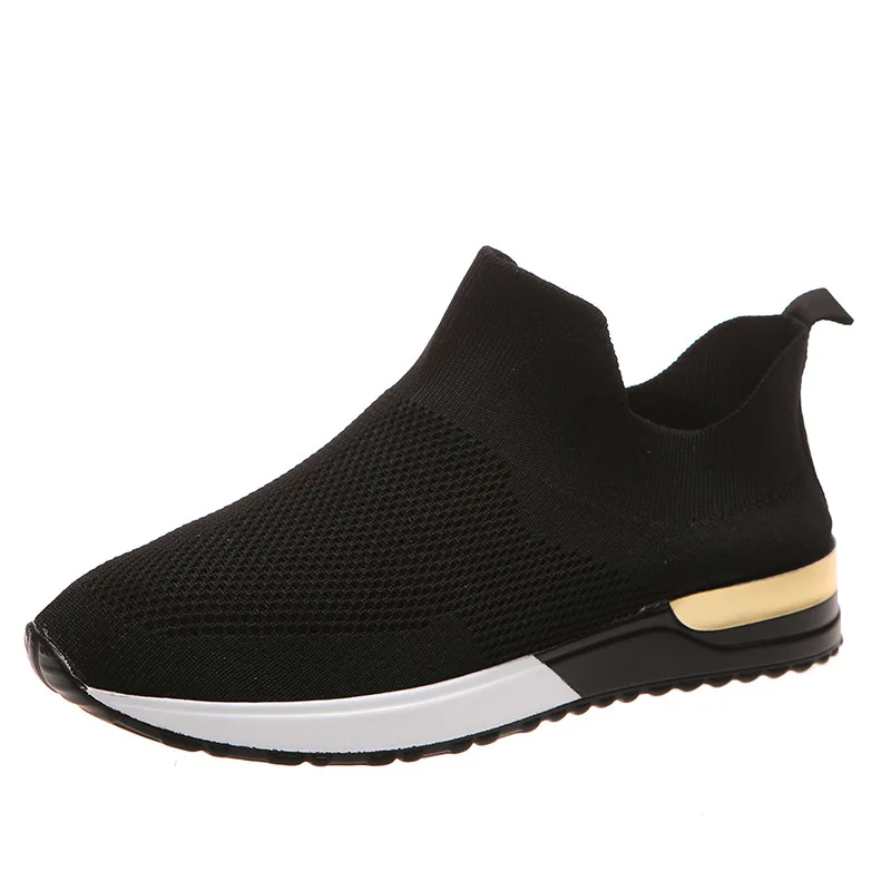 2021 Autumn Sneakers Women Platform Vulcanized Shoes Ladies Solid Color Slip-On Sneakers Female Casual Sport Shoes Plus Size 43 