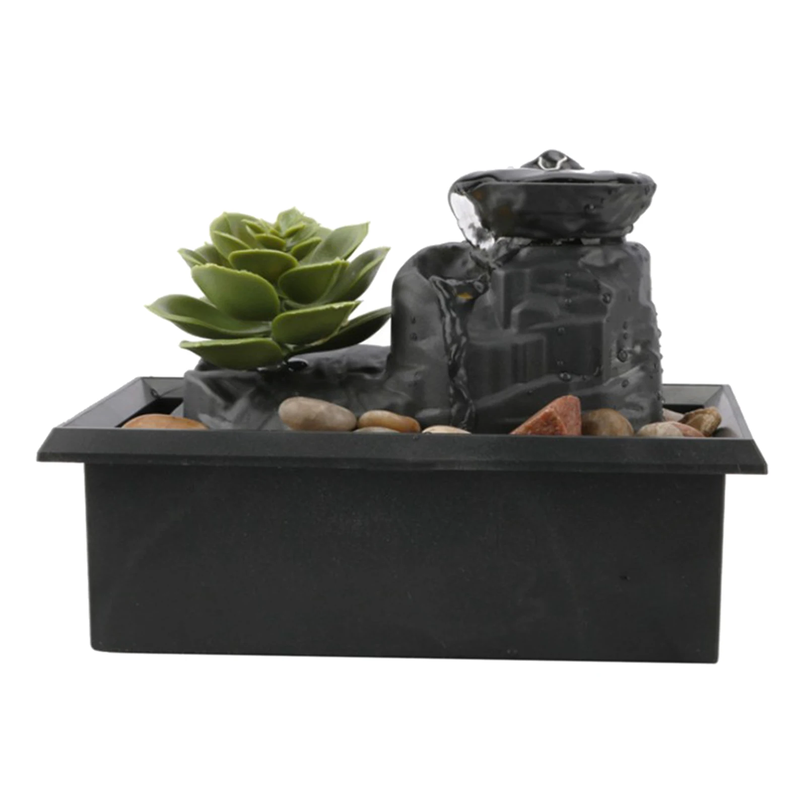 Desktop Water Fountain Ornament Indoor Decoration – Portable Tabletop Decor for Meditation Relaxation