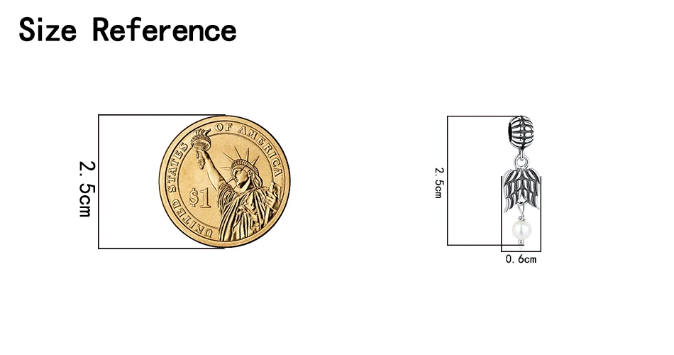 Подлинный eleshe, 925 пробы, серебряный шарм, бусины, жемчуг, Крыло ангела, подвеска, подходит для оригинальных шармов, браслет, сделай сам, рождественское ювелирное изделие