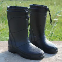 Новинка; зимние водонепроницаемые ботинки для рыбалки; теплые мужские ботинки из ПВХ с высоким голенищем; обувь для дождливой погоды; обувь для фермы, сада, кемпинга, воды, автомойки