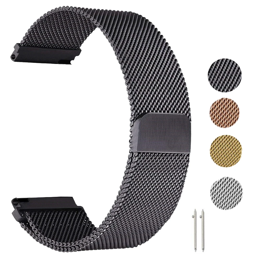 

Milanese loop band Watch Strap For ticwatch pro ticwatch E2 E ticwatch S2 Garmin vivoactive 4 amazfit GTR 47mm Mens Strap