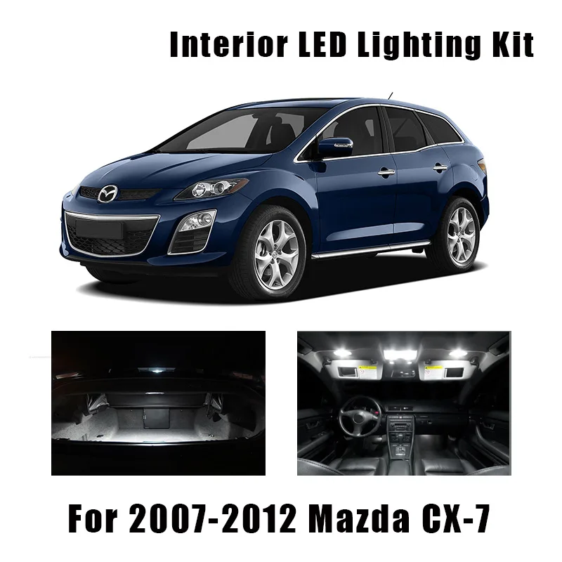 Kit De Luz Led Blanca Para Interior De Coche Bombillas De Lectura Para Maletero O Matricula Mazda Cx 7 Cx7 07 09 10 11 12 12 Uds Lampara De Senalizacion Aliexpress