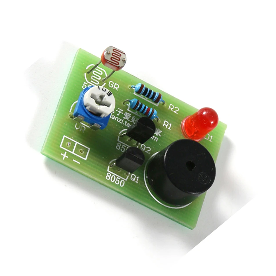 Electronic DIY Kit Light Sensor Module Sensor Module Photosensitive Sound Light Alarm DIY Kit Electronic Production Invention Assembly Sound and Light Sensor Module Device Suite