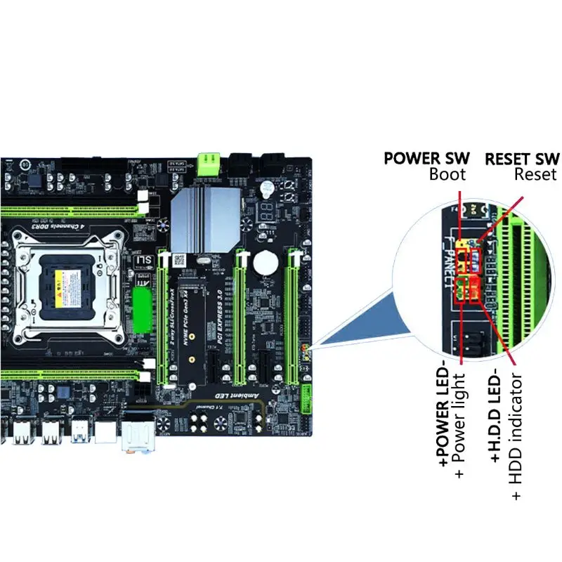 

X79T LGA2011 Desktop Computer Motherboard E5 2650 CPU 2x8GB DDR3 RECC Memory