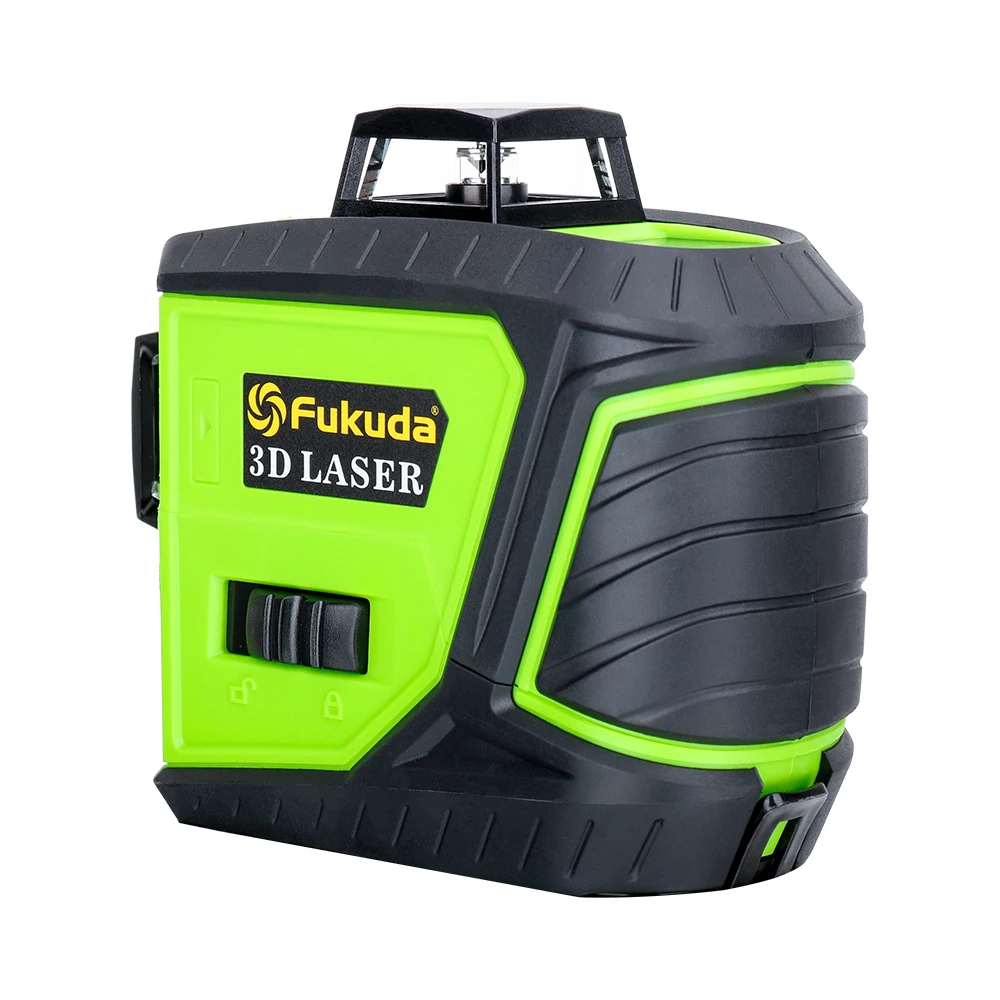 Kaufen Fukuda Grüne strahl laser level 3D 12 linien 360 grad Vertikale Horizontale Selbst nivellierung Rotary Kreuz Linie laser leveler MW 93T