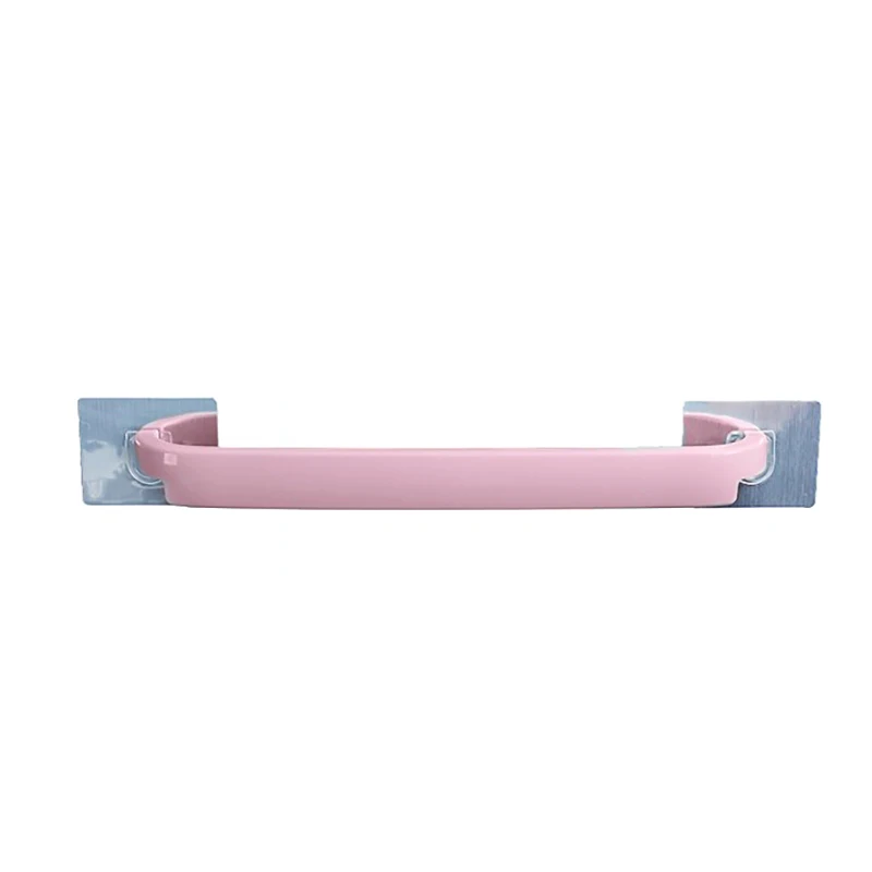 Самоклеющиеся стойки для полотенец настенное крепление вешалка банное полотенце Органайзер для ванной белый фарфоровый ящик для яиц простая установка - Цвет: Розовый