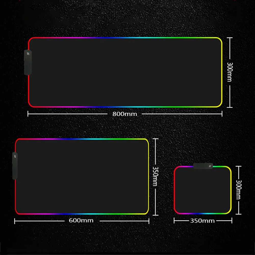 RGB красочный градиентный Коврик Для Мыши для ПК ноутбук игровая Офисная Клавиатура плавный переключатель мигающий стол Нескользящий Резиновый светодиодный светильник