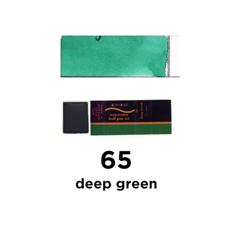 Deep Green-65 SeamiArt, 24 цвета, одноцветные, акварельные, пигментные, полупанельные, акварельные краски для художника, рисование, товары для рукоделия - Цвет: Deep Green-65