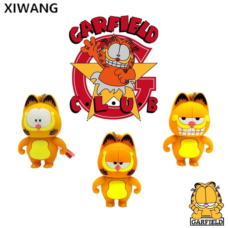 XIWANG USB флэш-памяти Mini Гарфилд серии Pendriver2.0 4 GB 8 GB 16 Гб, 32 ГБ, 64 ГБ Мультфильм Горячая животного USB запоминающий диск stick подарок