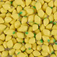 100/200pcs Cute Lemon Pendants Fruit Resin Charms Fit Jewelry Making DIY Necklace Earrings Charms Key Chains Women Accessories 1