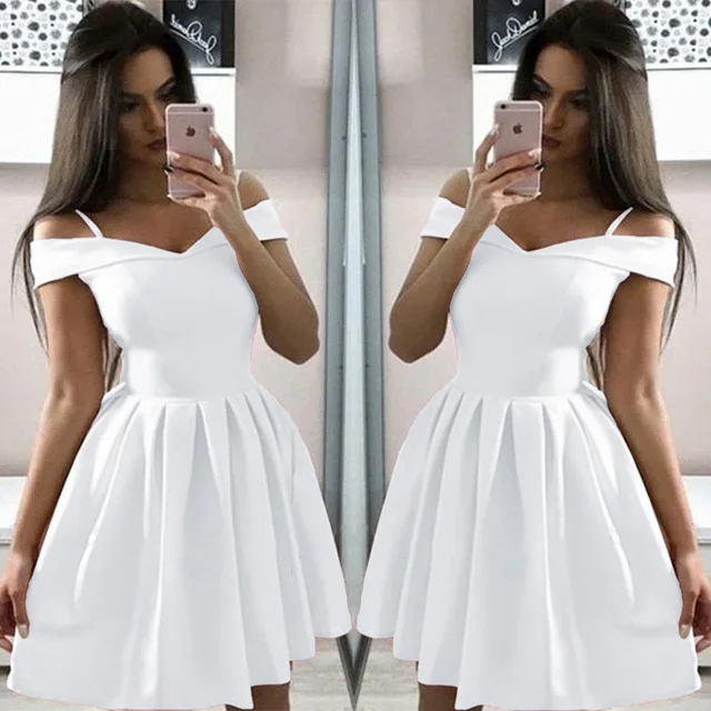 Women Summer Dress Plus Size Solid Color Short Sleeve Female Casual High Waist Oversize Mini Dresses Clothes vestidos S-3XL white