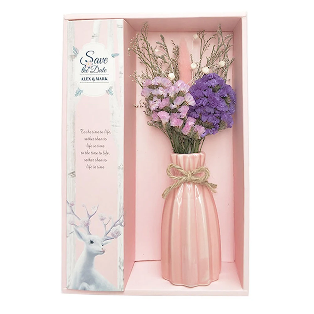 Сухой цветок с вазой набор ароматерапии ваза украшения набор для Дома Офиса спальни Ванной туалетные духи дезодорант декоративная ваза - Цвет: A1