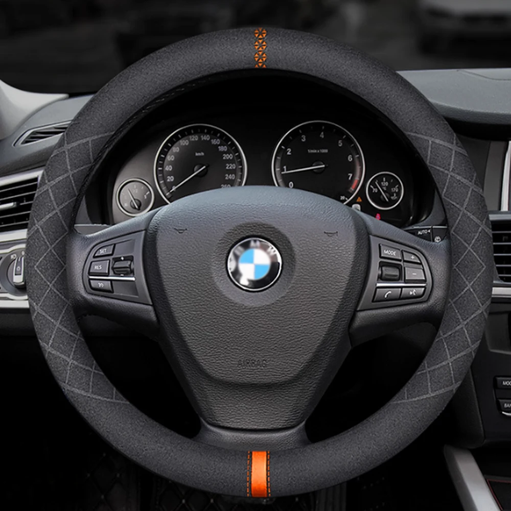 Suede Steering Wheel Cover Is Suitable For Bmw New 3 / 5 1 Series Gt
