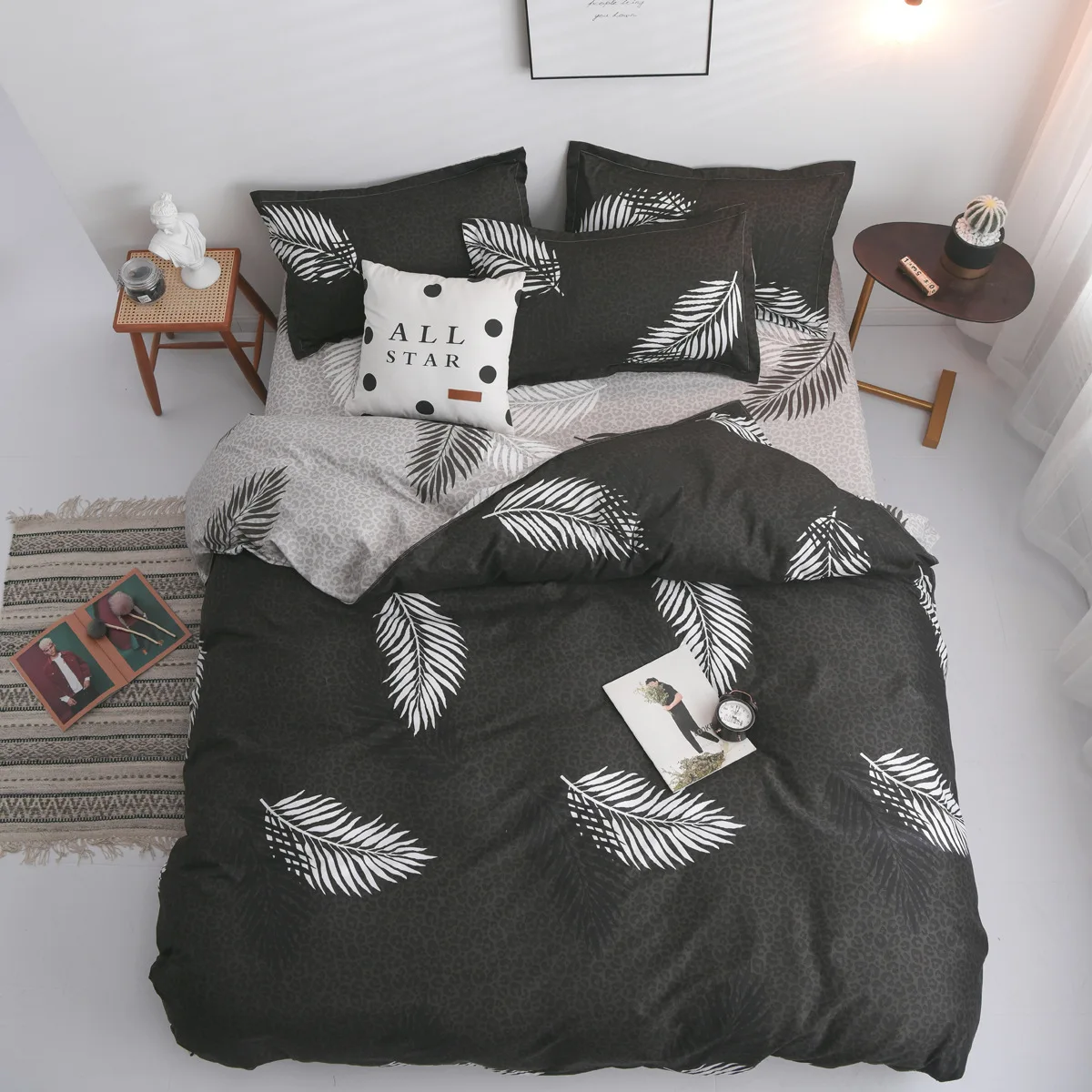 

Fruit Printing 4pcs Kid Bed Cover Set Cartoon Duvet Cover Breathable Bed Sheets and Pillowcases Comforter Bedding Set Full Sizes