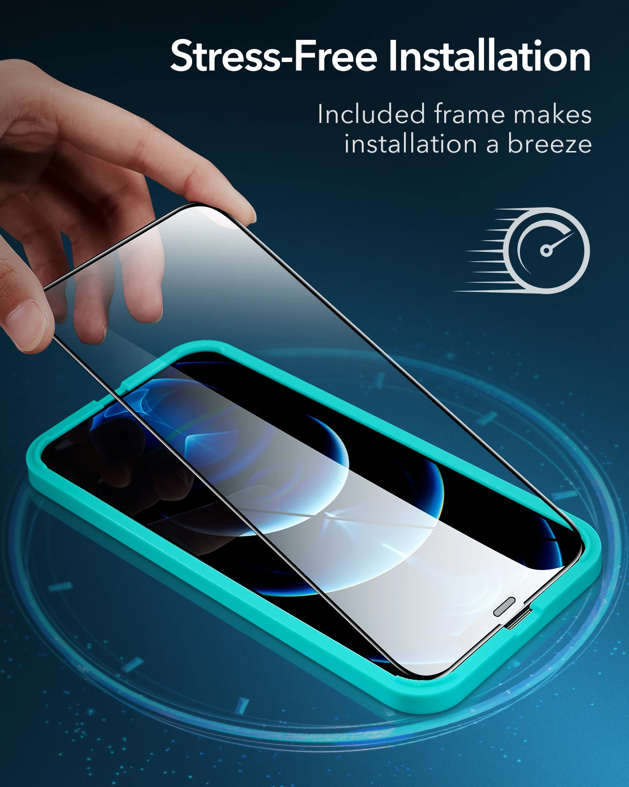 ESR for iPhone 12 Pro Max for iPhone 12 Pro Tempered Glass for iPhone 12 mini Screen Protector HD Anti Blue-Ray Anti-Glare-Spy