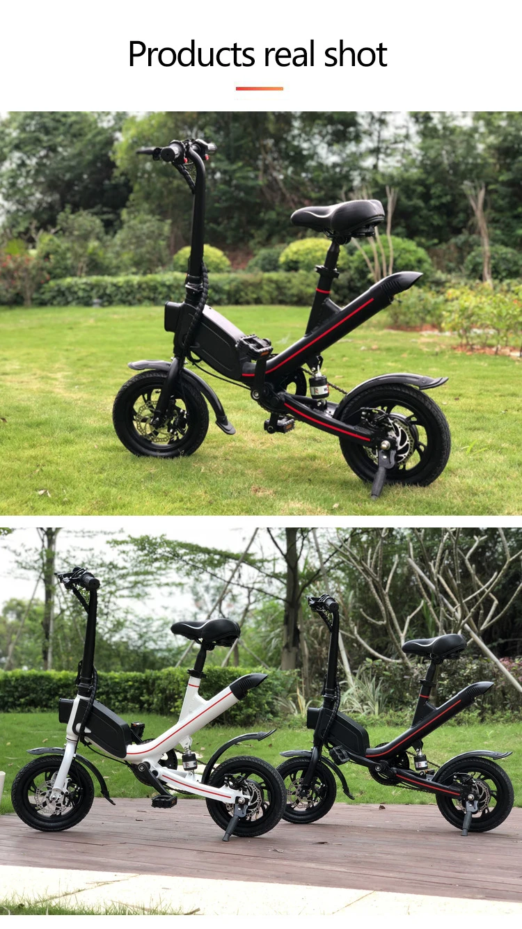 Top LOVELION china Adult Portable folding Mini electric bike Driving Bicycle convenient Small-scale Female ebike Black Battery bikes 10