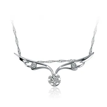 

0.33ct/center stone+0.05ct/side stone Handmade 18K Gold Natural Diamond Pendant Necklace for Women Wedding - Free DHL Shipping