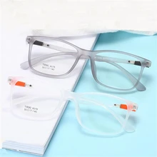 Прозрачные квадратные компьютерные очки TR90, прозрачные зеркальные очки по рецепту для женщин и мужчин