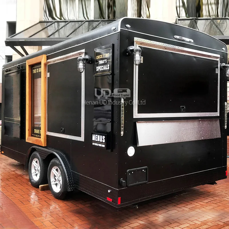 Food Trailer Mobile Kitchen Food Truck Ice Cream Coffee Hot Dog Cart Red Wine Beer Bar Kiosks Custom Concession Trailer for Sale