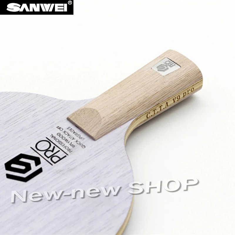 SANWEI лезвие для настольного тенниса V9 PRO 9 ply чистая древесина все вокруг pips-длинная ракетка для Пинг-Понга Летучая мышь весло