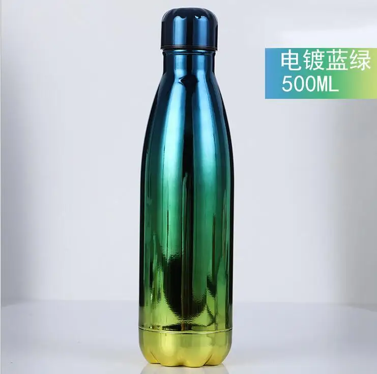 FSILE 500/1000 мл двухслойная Изолированная вакуумная колба, бутылка для воды из нержавеющей стали, колы, бутылка для воды, пива, термос для спортивной бутылки - Цвет: 11