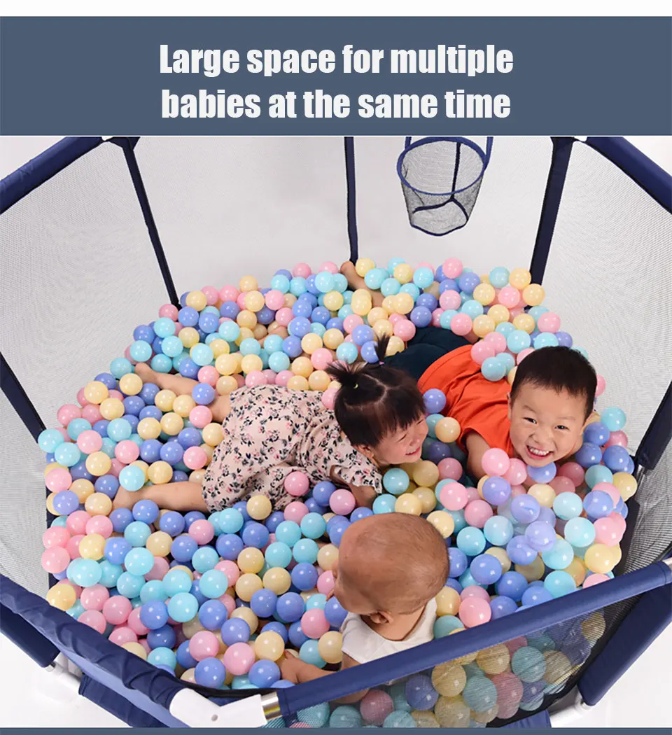 IMBABY манеж для детей, восьмиугольный манеж, большая площадь, детская палатка, бассейн, шарики, детский манеж, мяч, бассейн для детей, забор, детская палатка