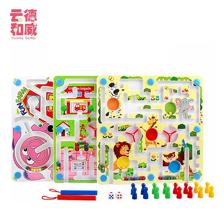 

Large Size Pen Wielding Magnetic Maze Roll-on Toy City Traffic Maze Children Early Education Parent And Child