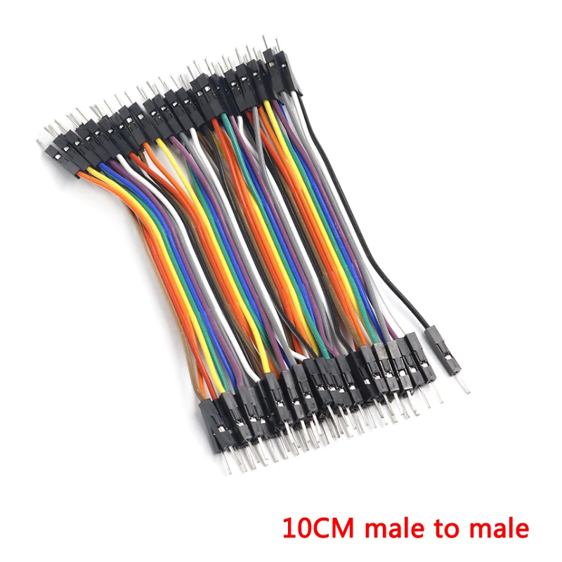10cm M to M 40 Pin Dupont Line 10 см/20 см/30 см папа-Папа+ мама-мама соединительный провод Dupont кабель - Цвет: 10cm M to M