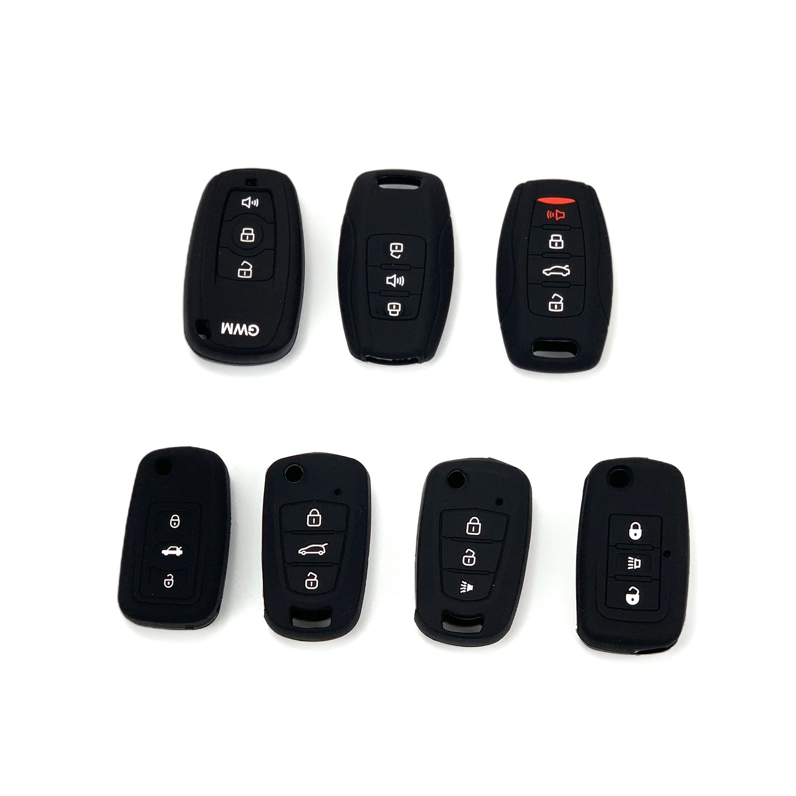 

Car-styling Silicone Key Cover shell Keychain Protector Case For Great Wall HAVAL H2 H6 H7 H8 H9 H2S M6 C50 Auto Accessories