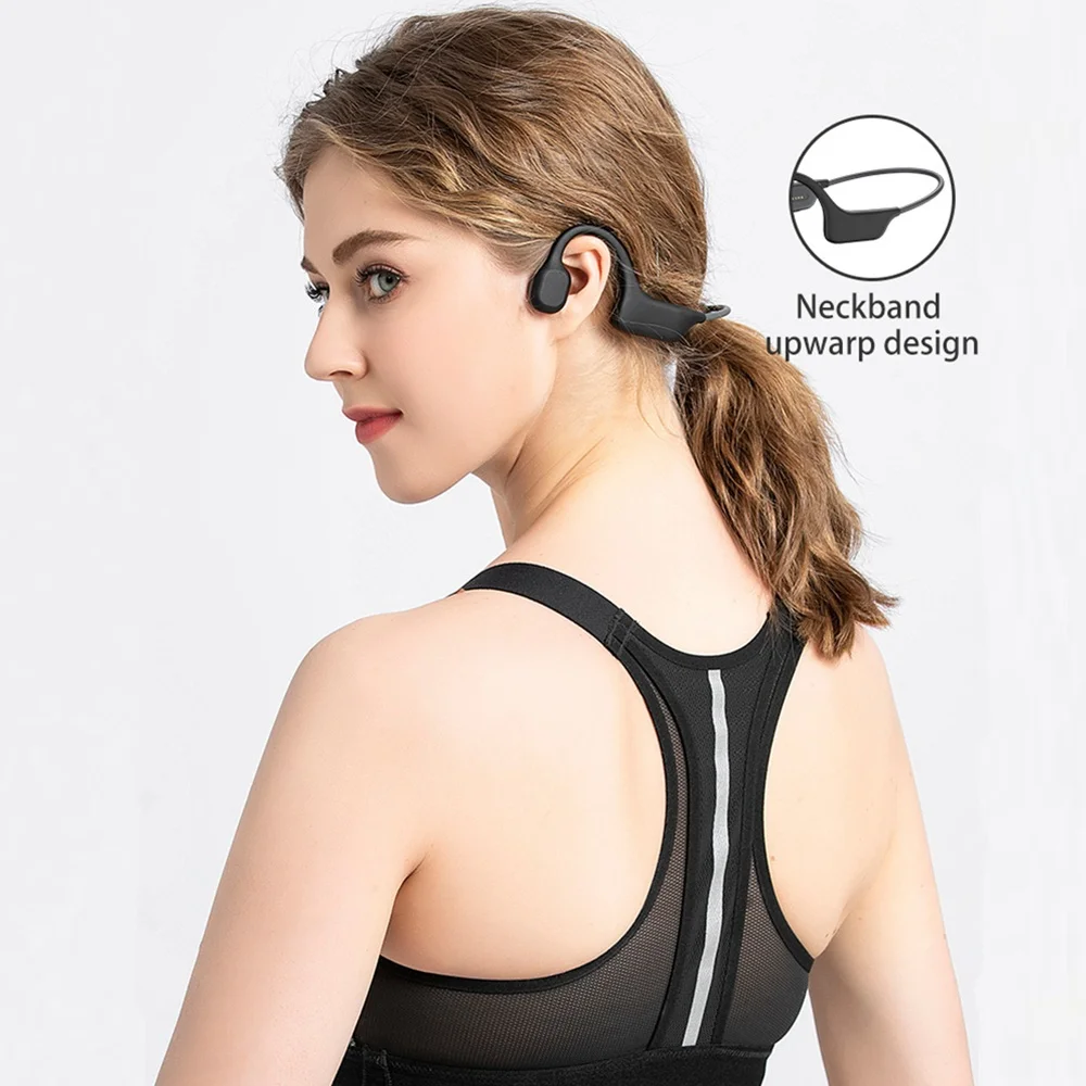 Fones de Ouvido Esportes sem Fio Fone de Ouvido Mãos-livres com Microfone para Correr Aikswe Condução Óssea Bluetooth Estéreo Ipx6 - Image 5