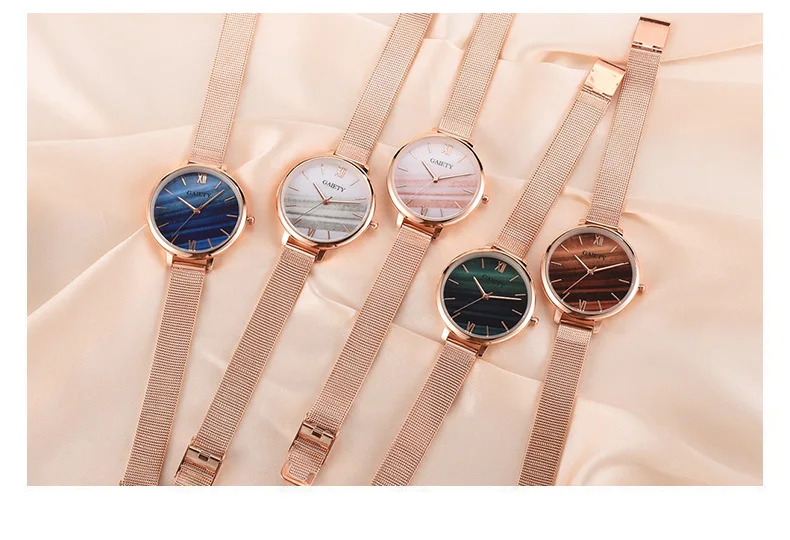 Роскошные женские часы Gaiety, комплект из 2 предметов, розовое золото, часы-браслет, ювелирные изделия для девушек, женские часы, повседневные кварцевые наручные часы