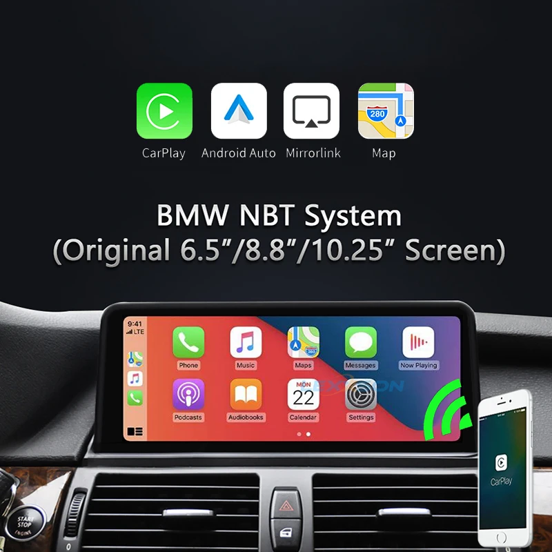

WIFI Wireless CarPlay Box For BMW 2010-2012 Series 1 2 3 4 5 X1 X3 X4 All Model CIC System support iOS/ Android Auto/ Mirrorlink