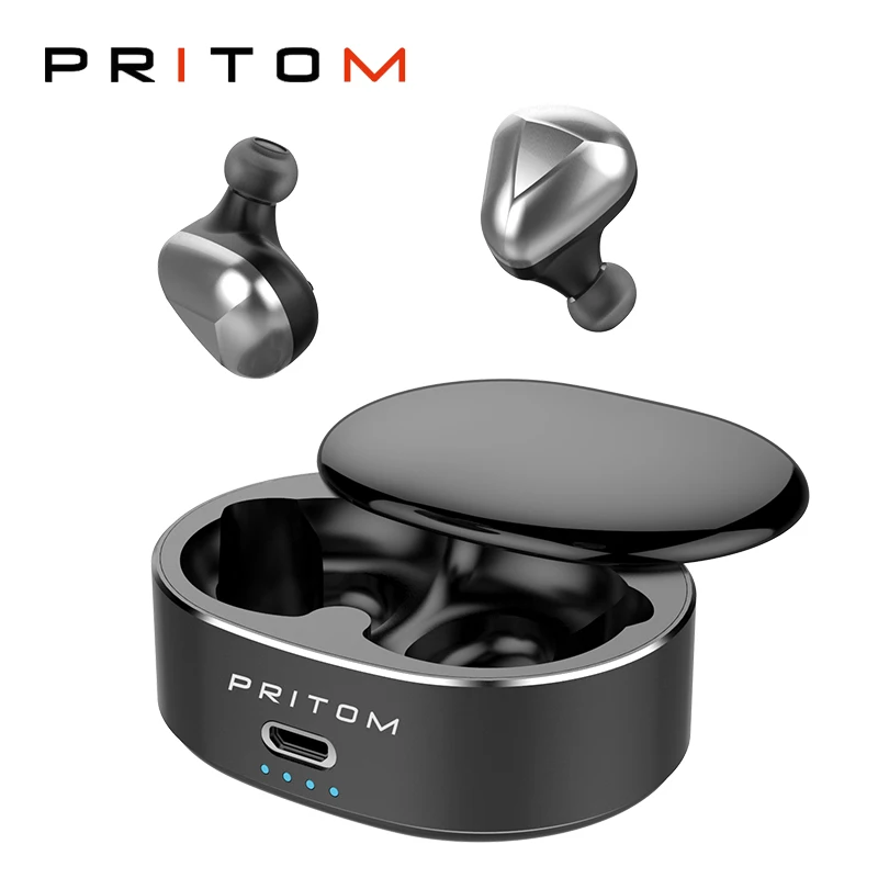 

PRITOM T50 Wireless Bluetooth Earphone TWS Gaming Wireless Headset Headphone Sports Earbuds Handsfree for Mobile Phone Earphones