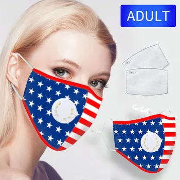 

1PC Respirator +2PC Gasket Face Decor Gift Cotton Face Cover Activated Carbon Filters Washable Reusable Masque Mascarillas
