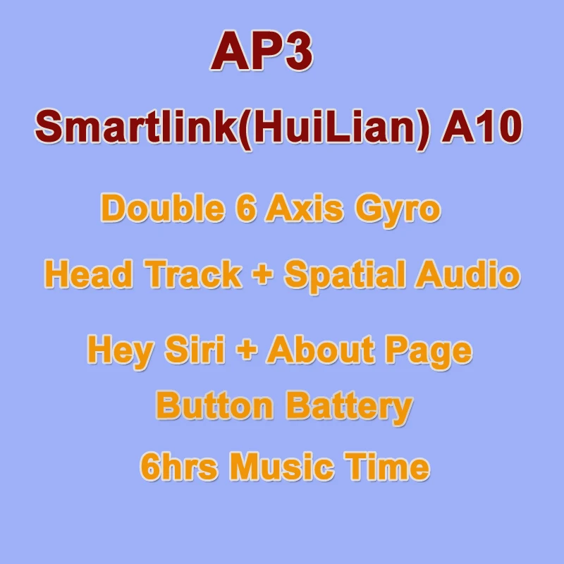 Беспроводные наушники AP3 HUILIAN A10 247 bluetooth smartlink gyro 6 aix с кнопкой последовательного