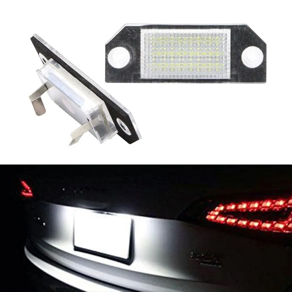 

2PCS DC 12V Car LED Light License Plate Light 6W 24 LED White Light for Ford Focus 2 C-Max