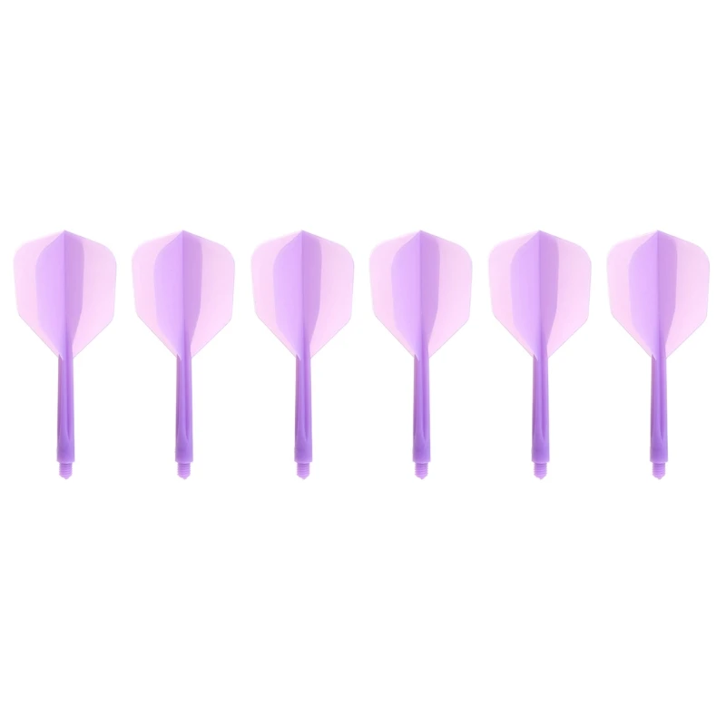 purple 6 шт. пластиковое профессиональное оперение для Дротика 2BA винт мягкий прочный 80 мм хвостовик для Дартс - Цвет: purple