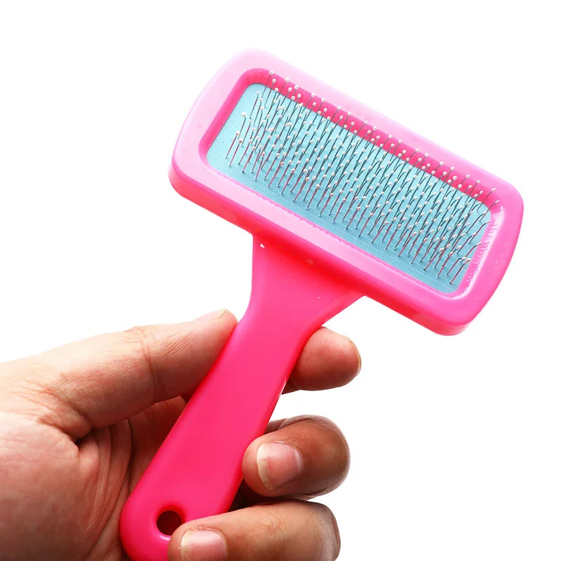 New Pink Pet Needle Comb Dog Cleaning Supplies Pet Grooming Hair Brush 1Pc